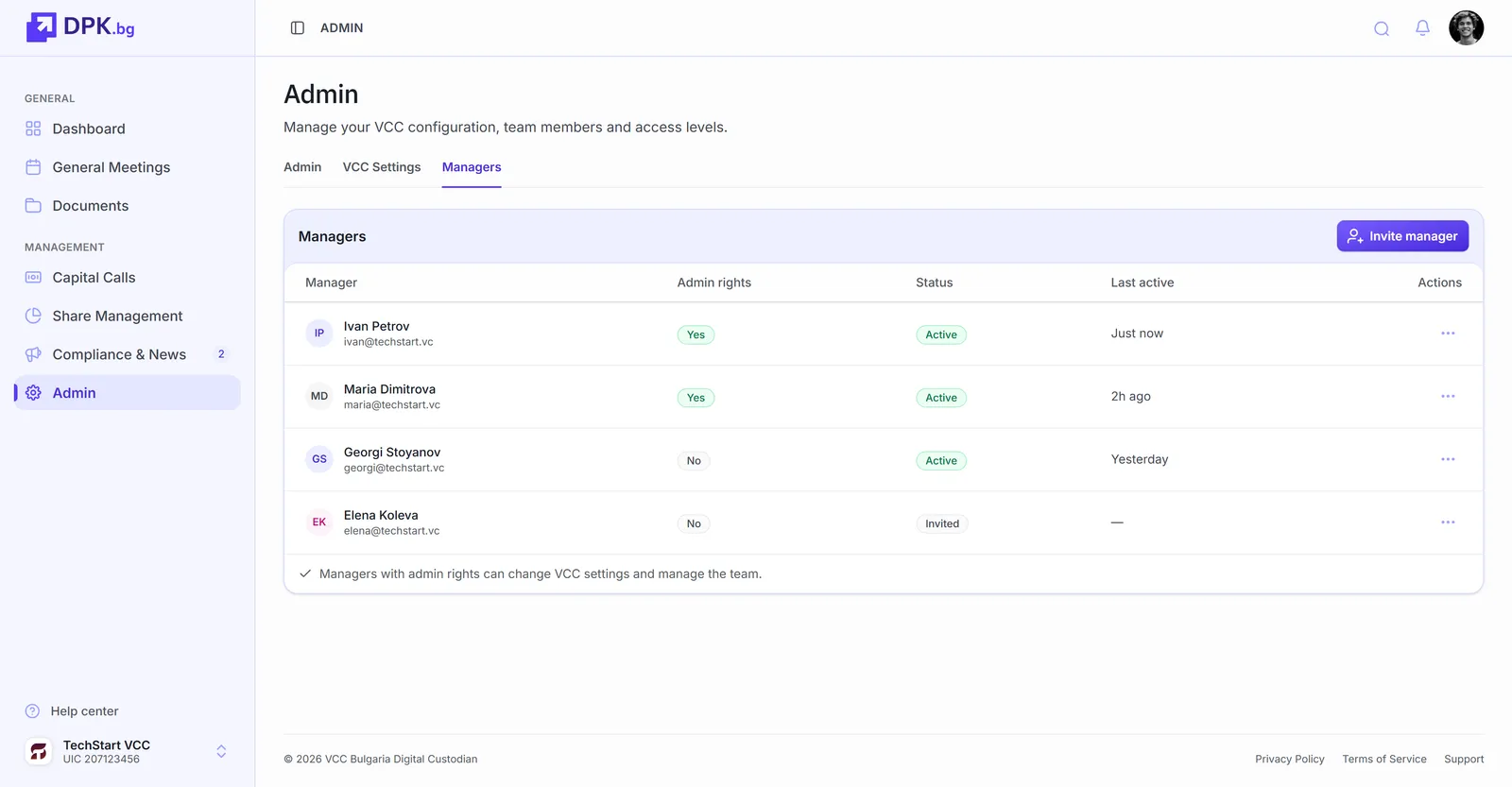 DPK platform users and access