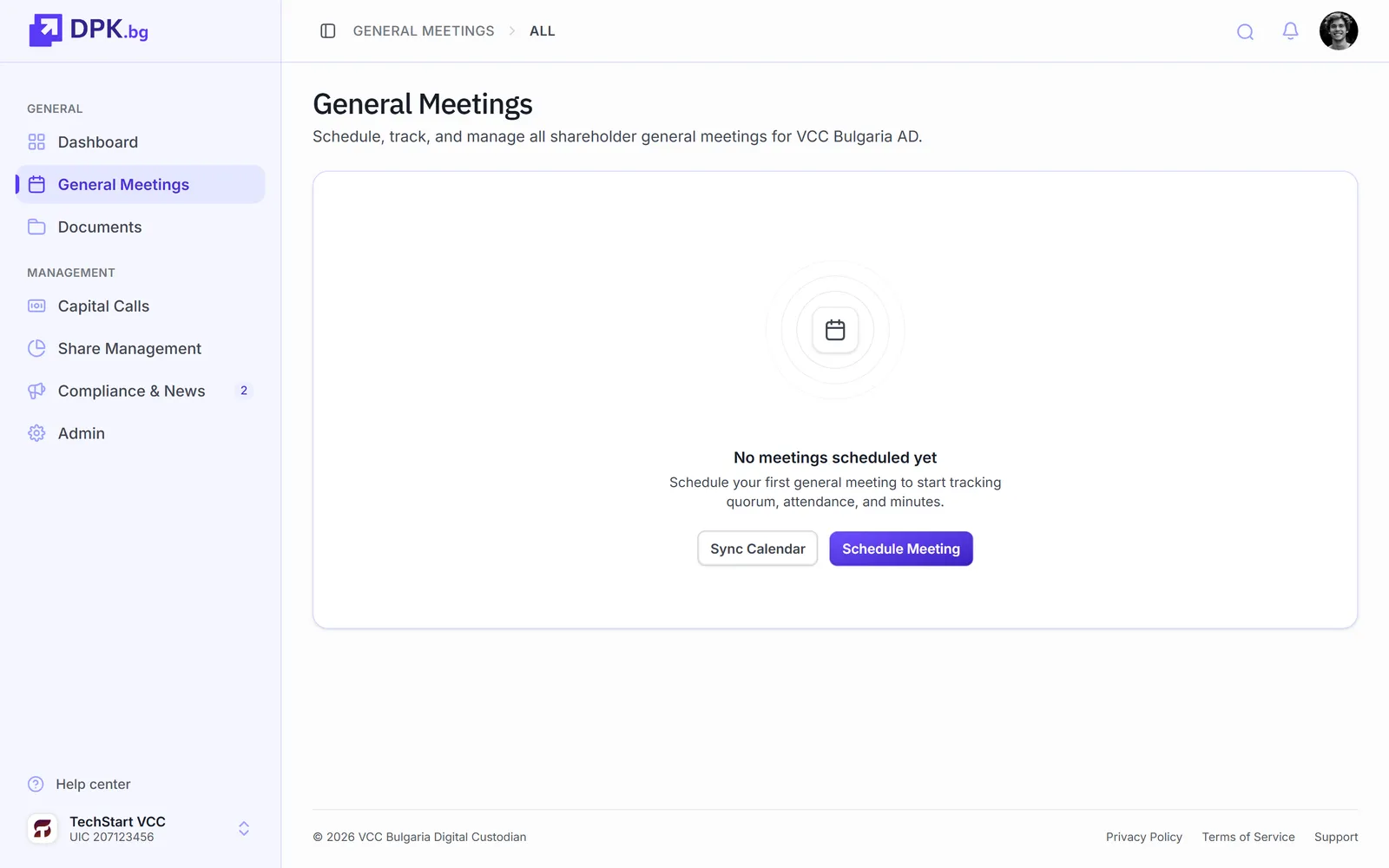 DPK platform empty state